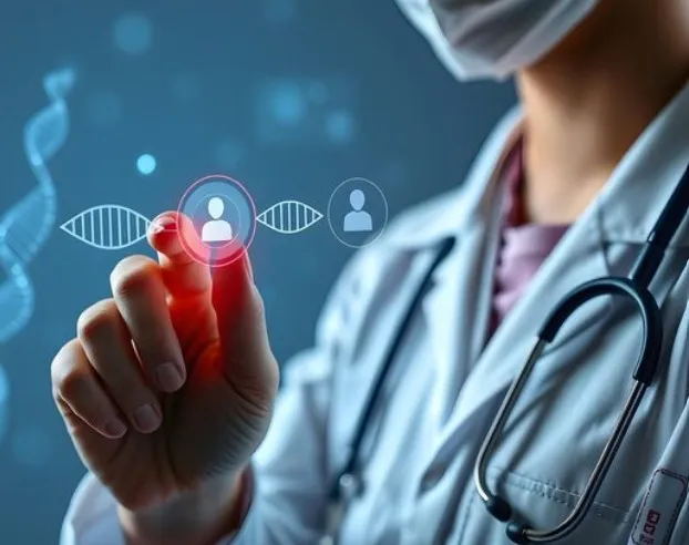 Hormones and endocrine health icon, endocrinology services